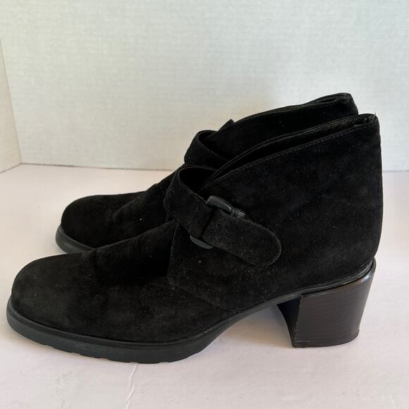 Vintage Krizia By Ilga Suede Ankle Boots Women's Sz 37 1/2 (US Sz 7) - Picture 3 of 10